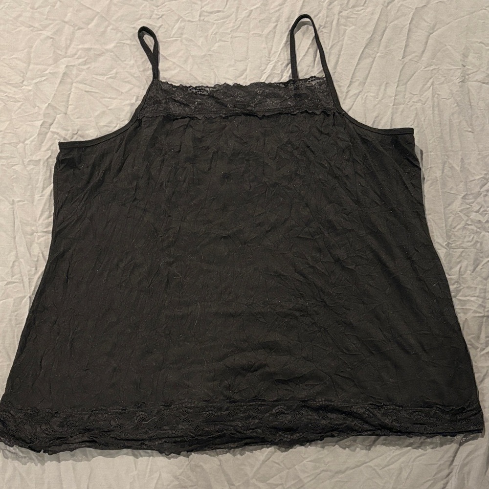 Maurices Black Camisole with Lace Detail